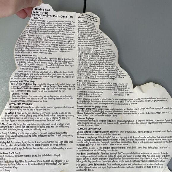 Wilton Winnie the Pooh Cake Pan Honey Pot Vintage Bear 1995 Disney Cartoon Baby - Picture 3 of 9